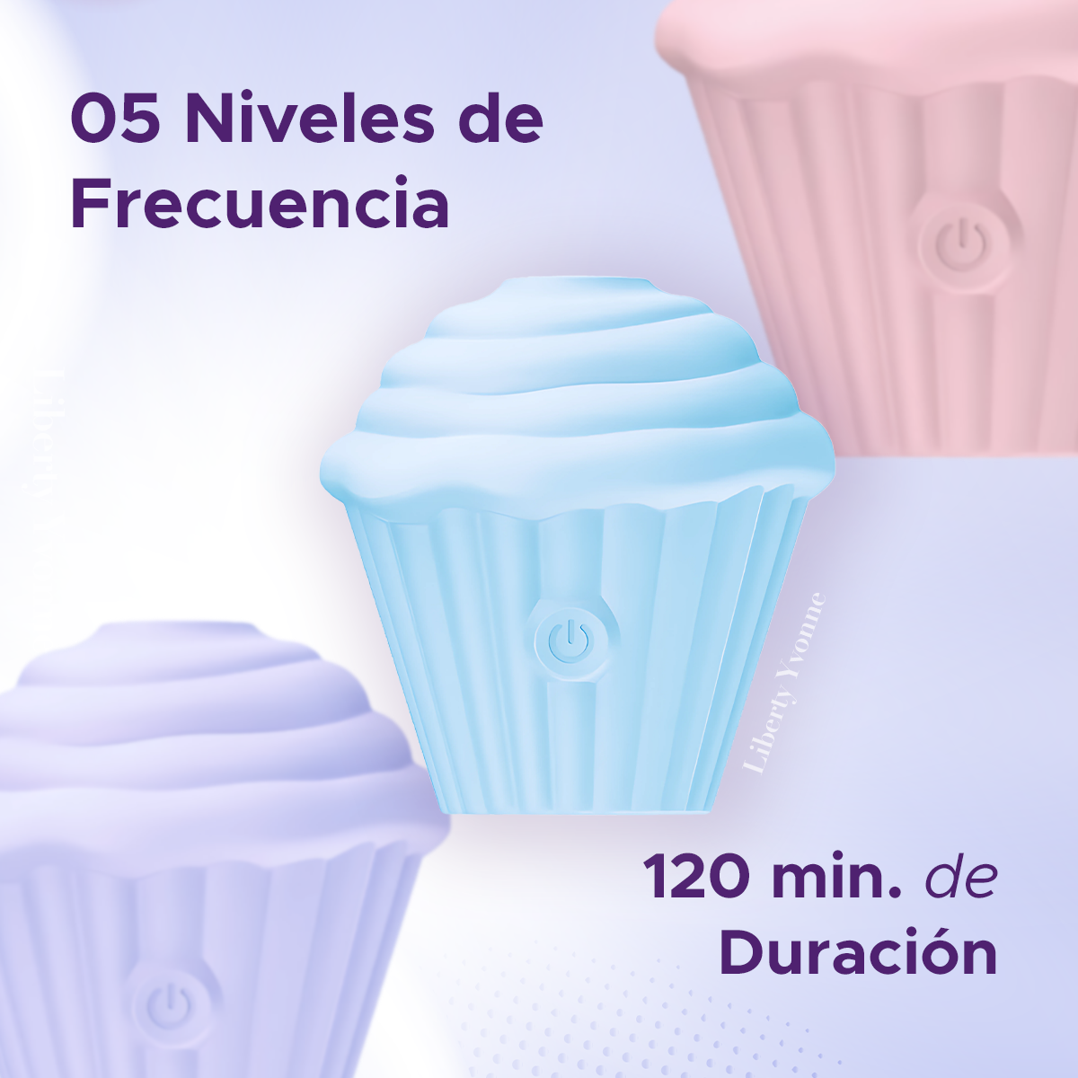 Succionador De Clítoris Cupcake Recargable Silencioso