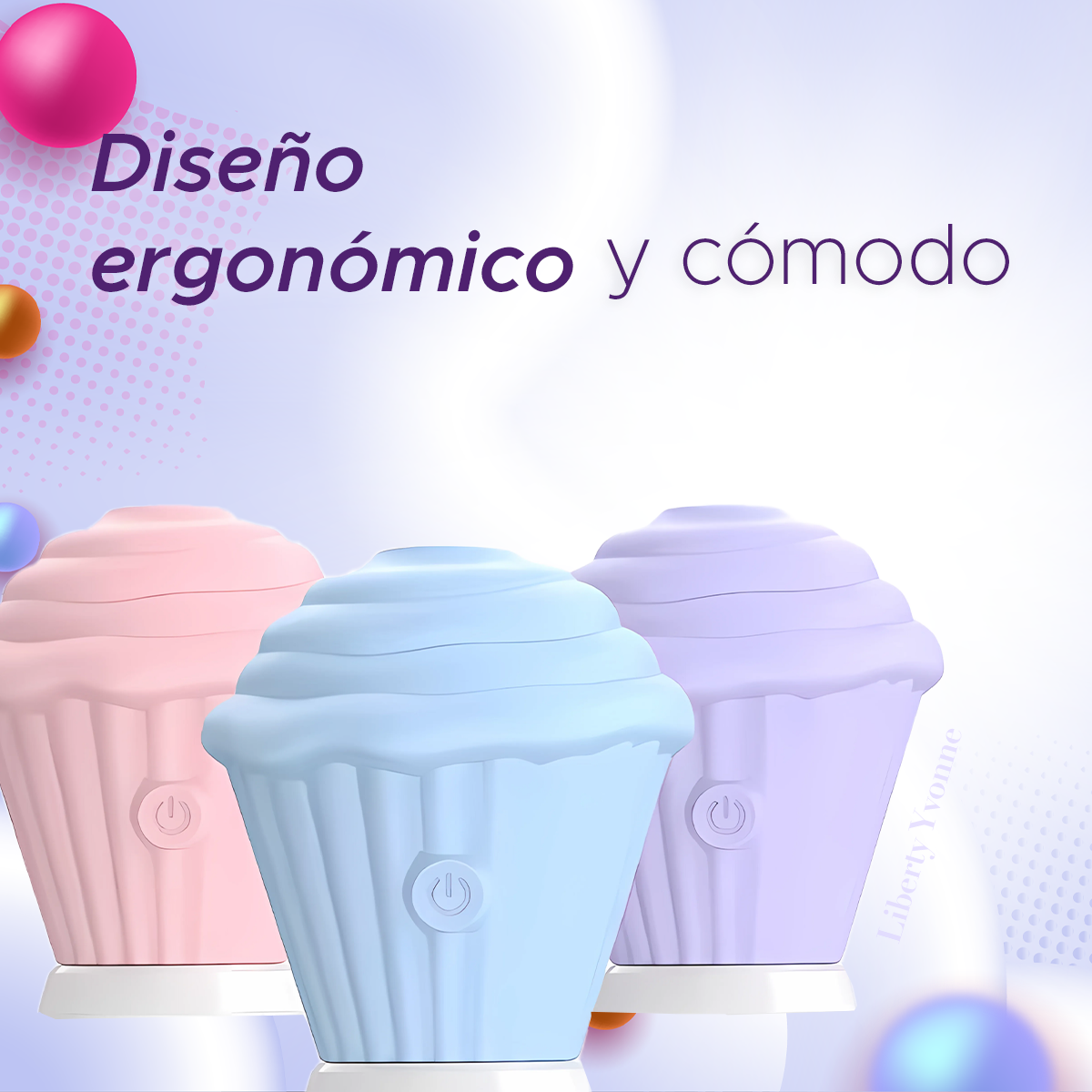 Succionador De Clítoris Cupcake Recargable Silencioso