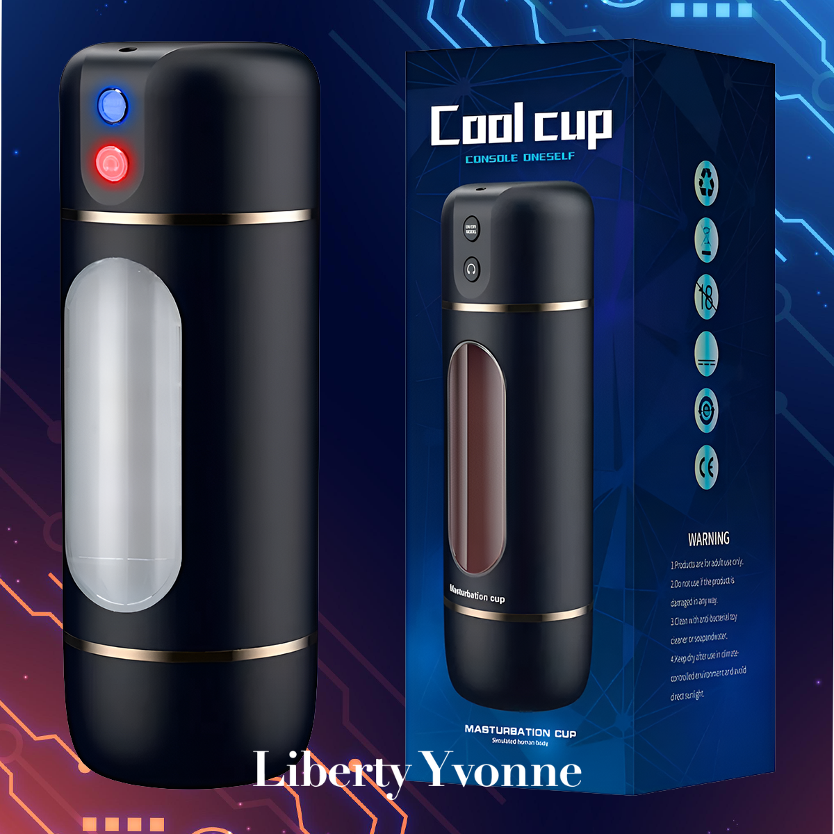 Masturbador Masculino Vaso Cool Vibrador Estimulador