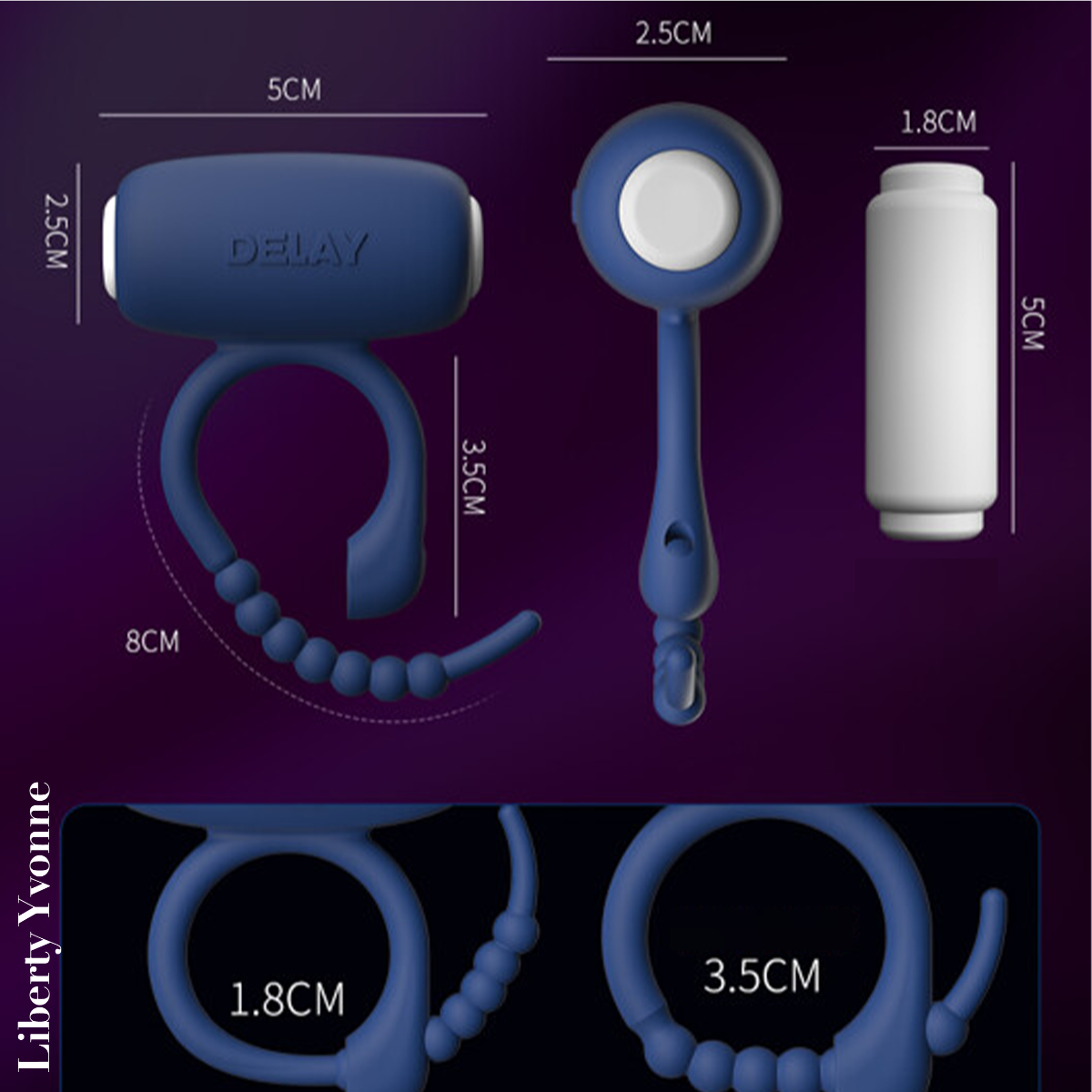 Anillo Retardante Duradero Con Vibrador Y Masajeador