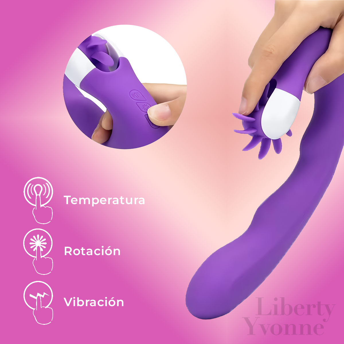 Vibrador Rueda De Fuego Silicona Hipoalergénica Estimulante