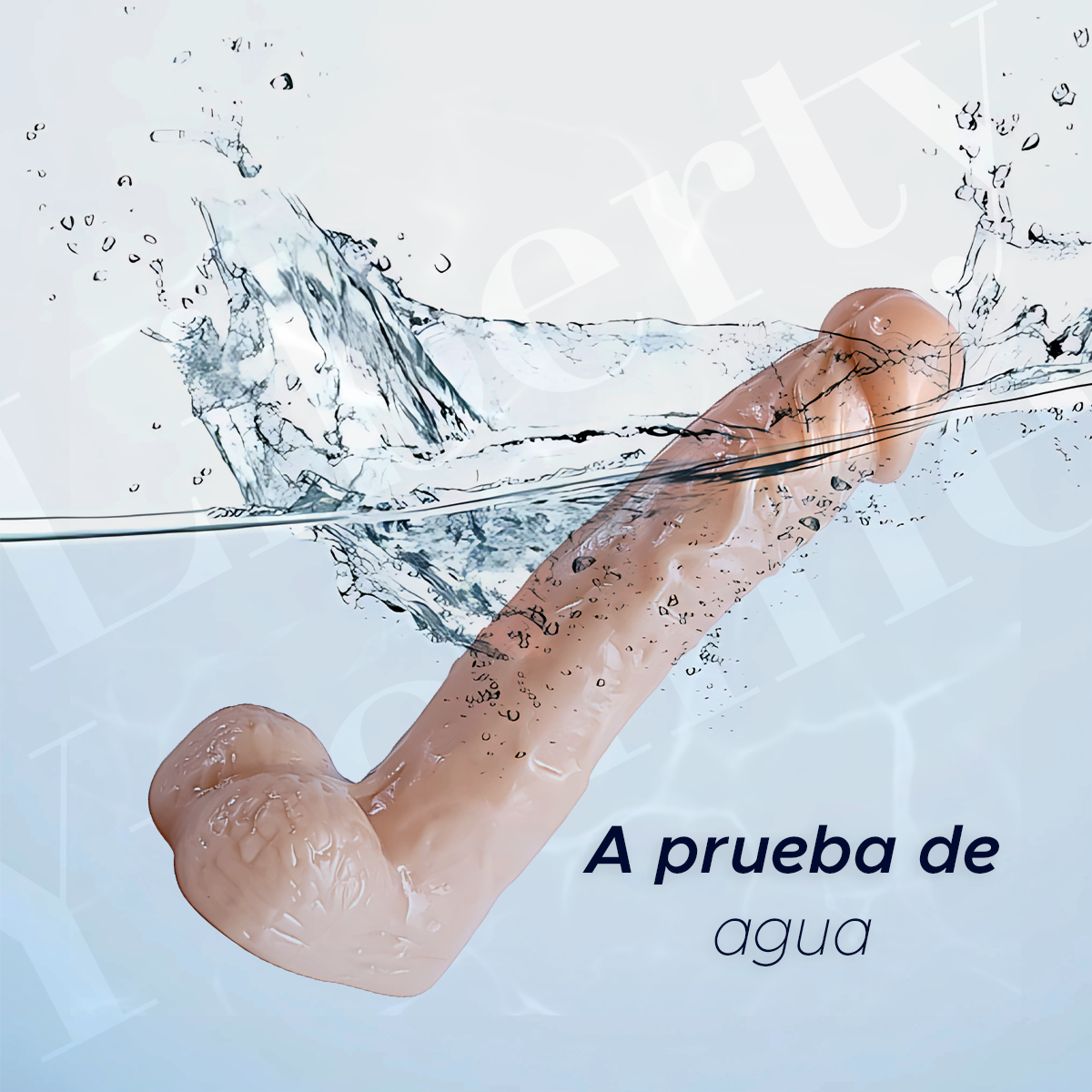 Consolador Realista Con Textura Silicona Suave Dildo Recto 8"