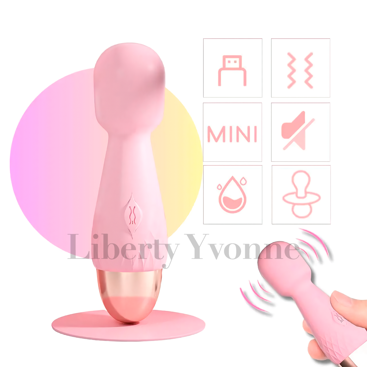 Mini Bastón Vibrador Silicona Suave