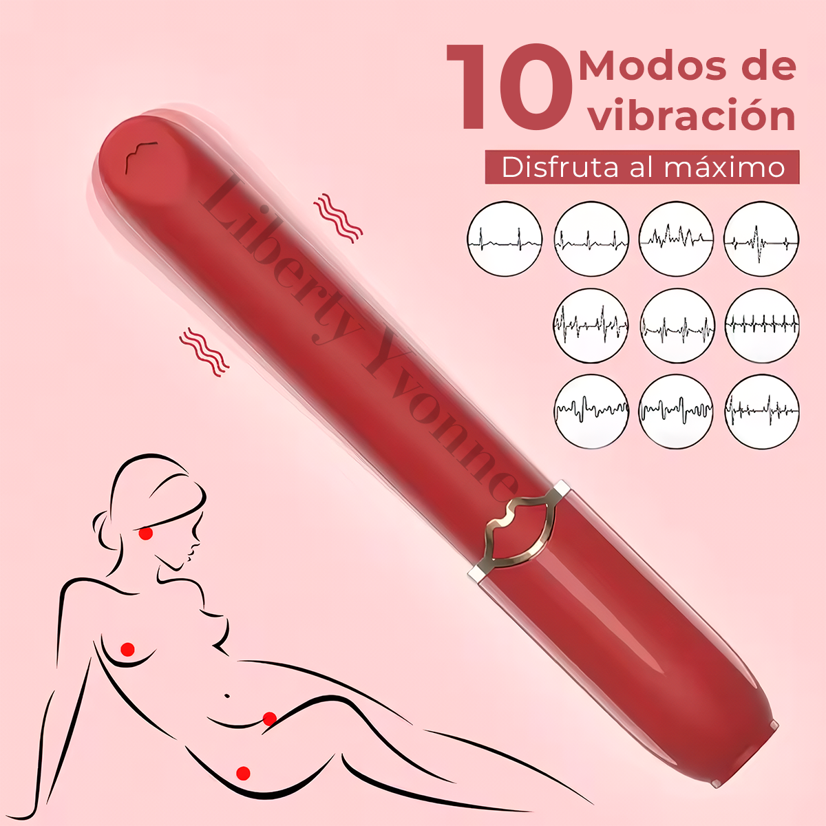 Vibrador Vaginal Labial Silicona Hipoalergénica Estimulador
