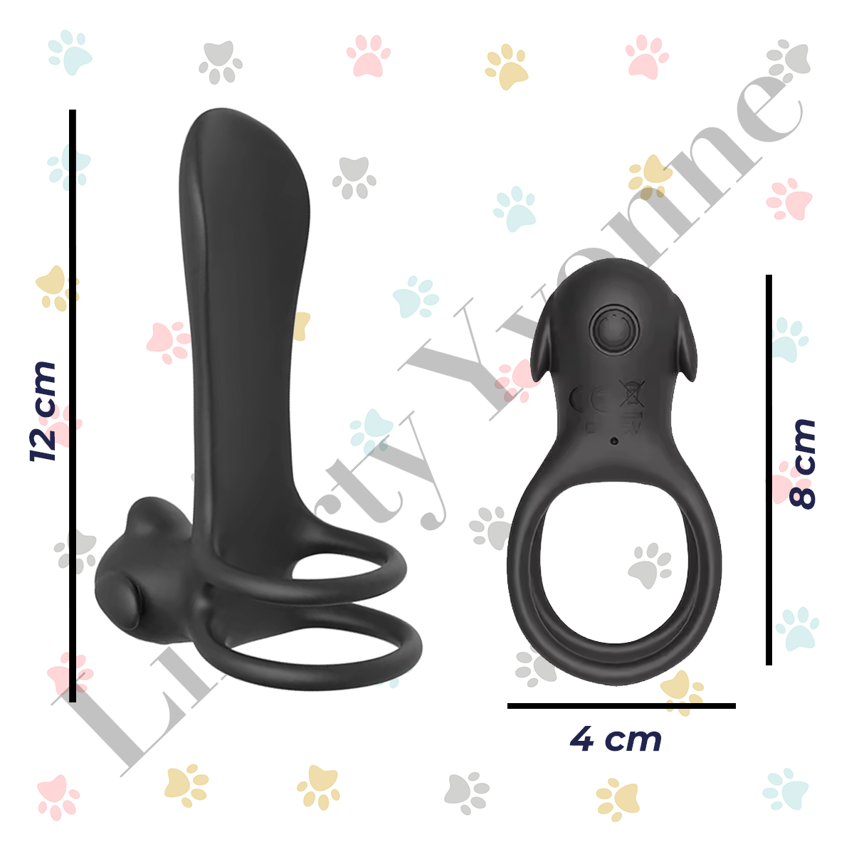 Anillo Retardante Perrito Con Vibrador Y Control Remoto