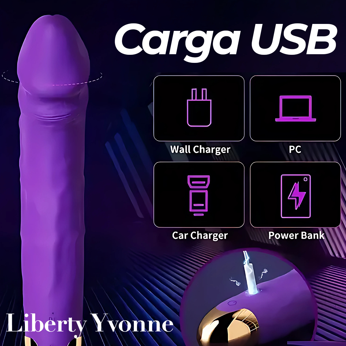 Vibrador Annie Silicona Suave Con Carga Usb