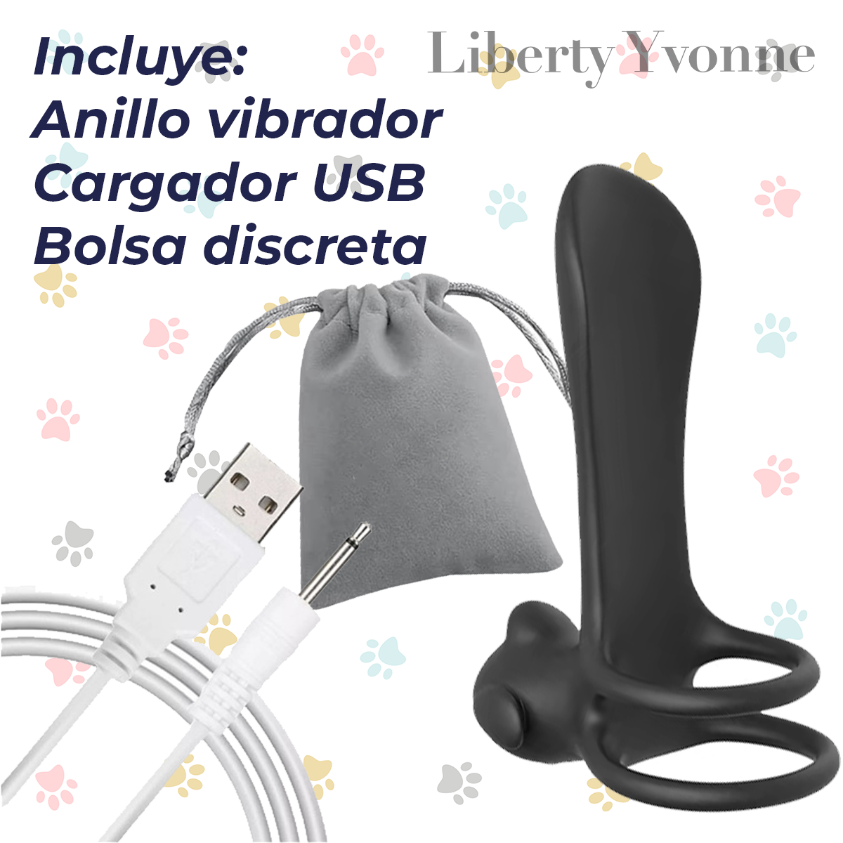 Anillo Retardante Perrito Con Vibrador Y Control Remoto