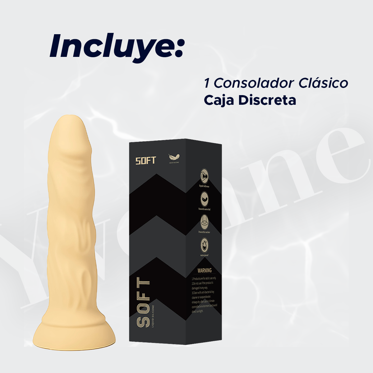 Consolador Dildo Con Ventosa Olas De Silicona Suave