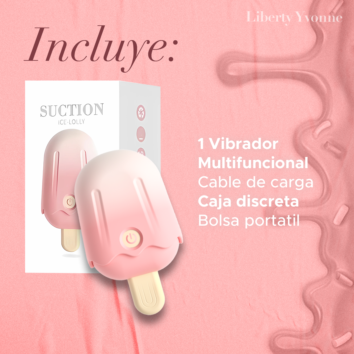 Ice Cream Succionador Con Vibrador Discreto