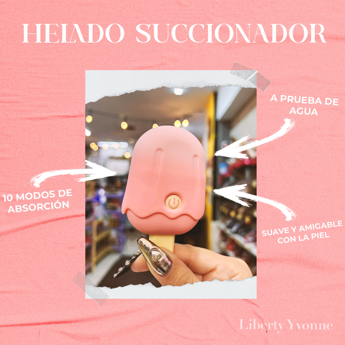Ice Cream Succionador Con Vibrador Discreto