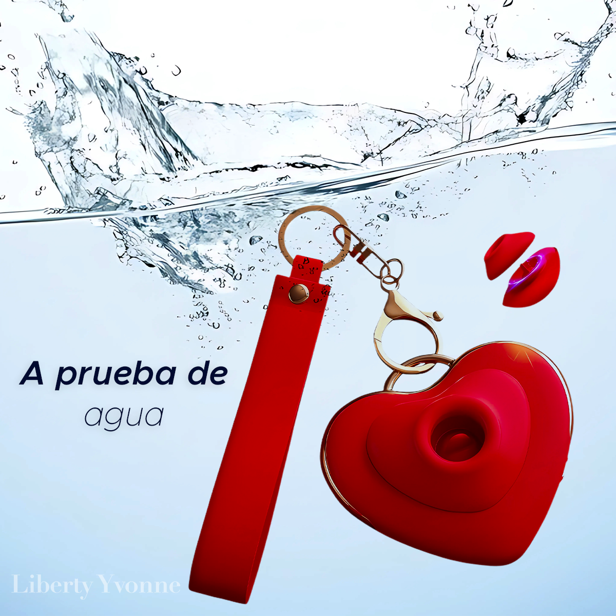 Succionador Clítoris Llavero Corazón Vibrador Estimulador