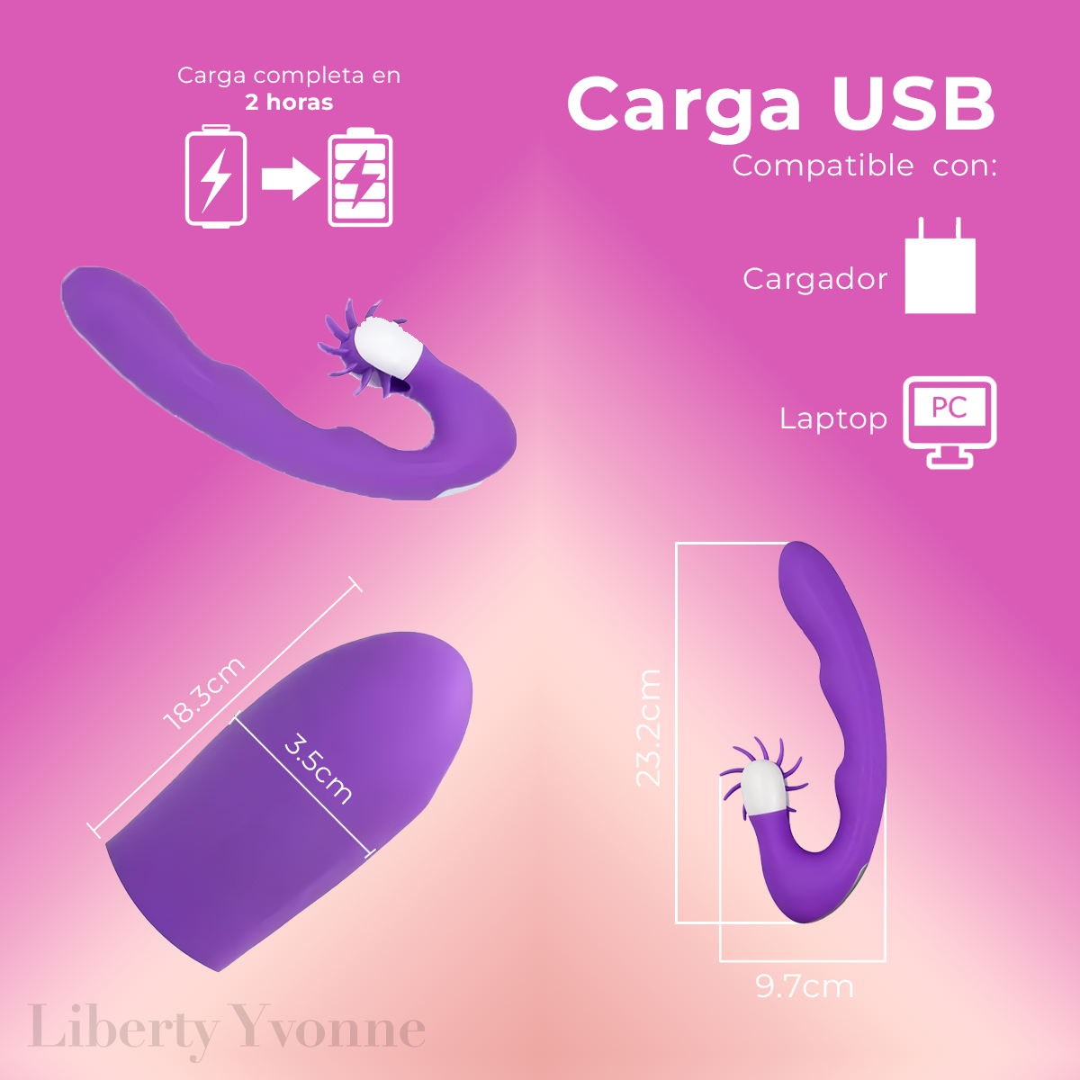 Vibrador Rueda De Fuego Silicona Hipoalergénica Estimulante