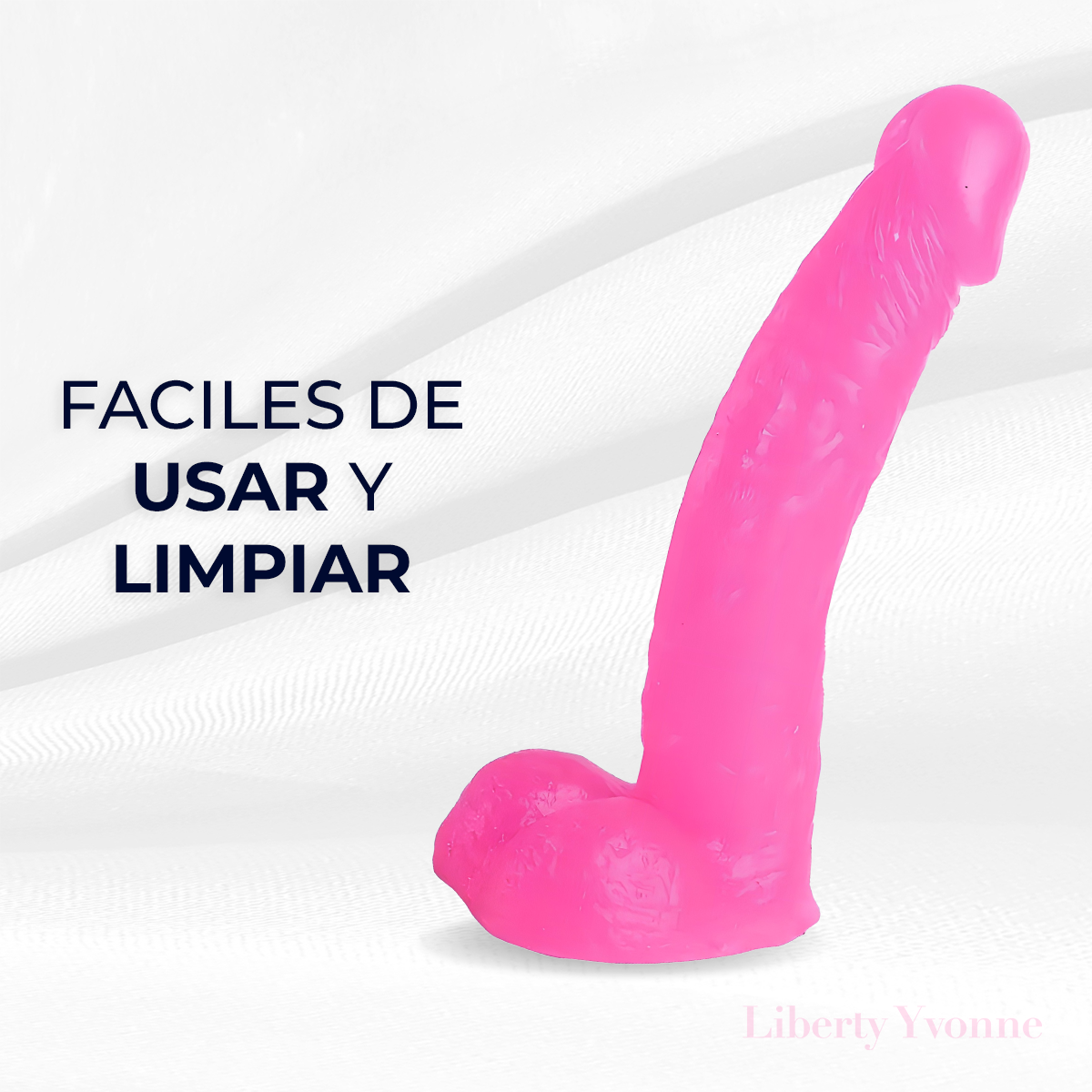 Consolador Realista Con Textura Silicona Suave Dildo Curvo 8"