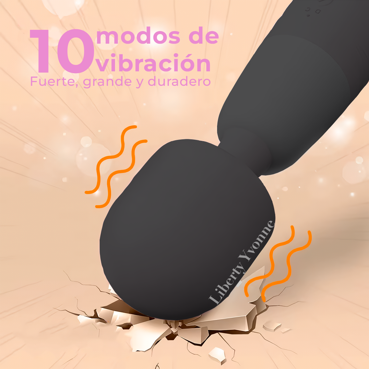 Bastón Vibrador Av Masajeador Silicona Hipoalergénica