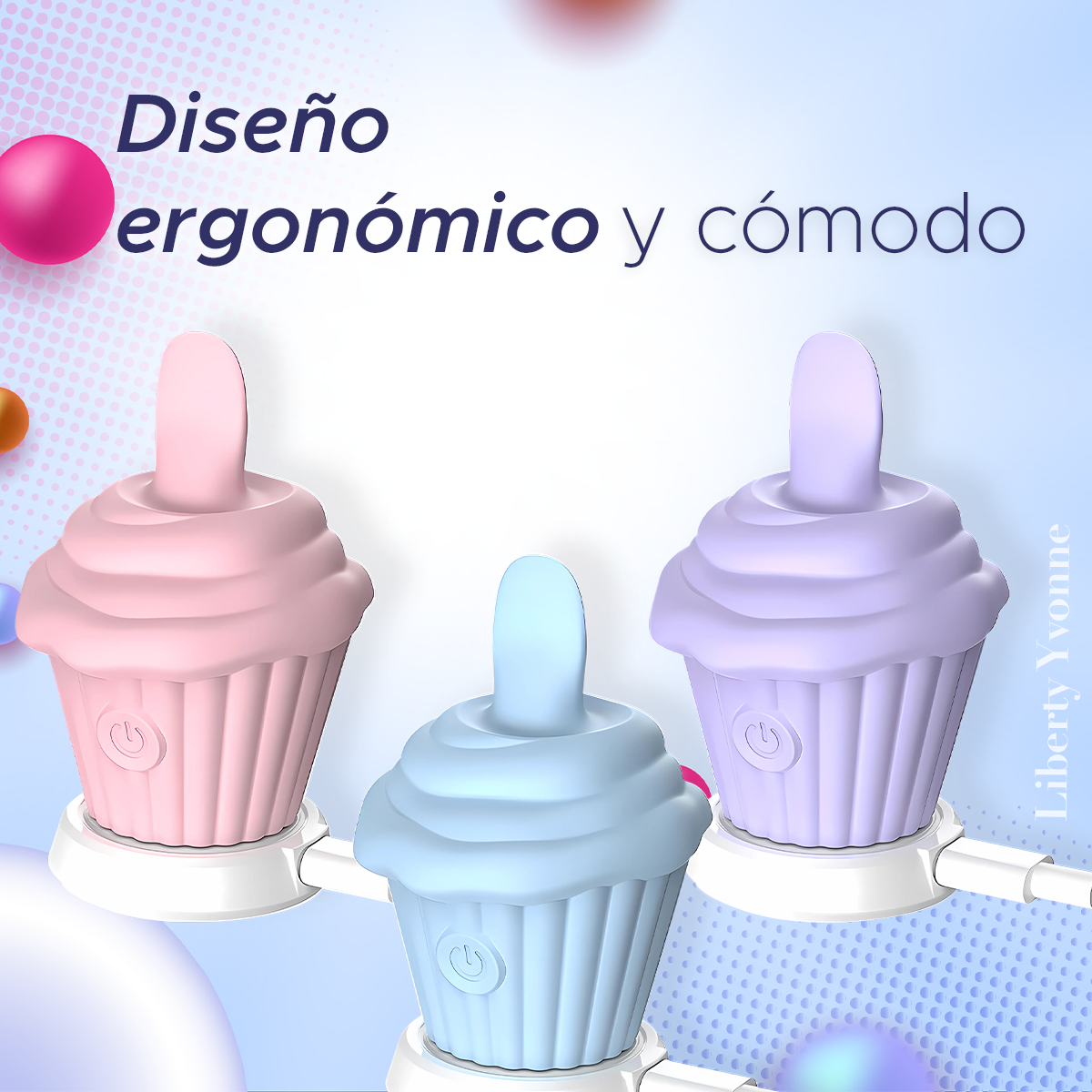 Masajeador De Clítoris Cupcake Recargable Silencioso
