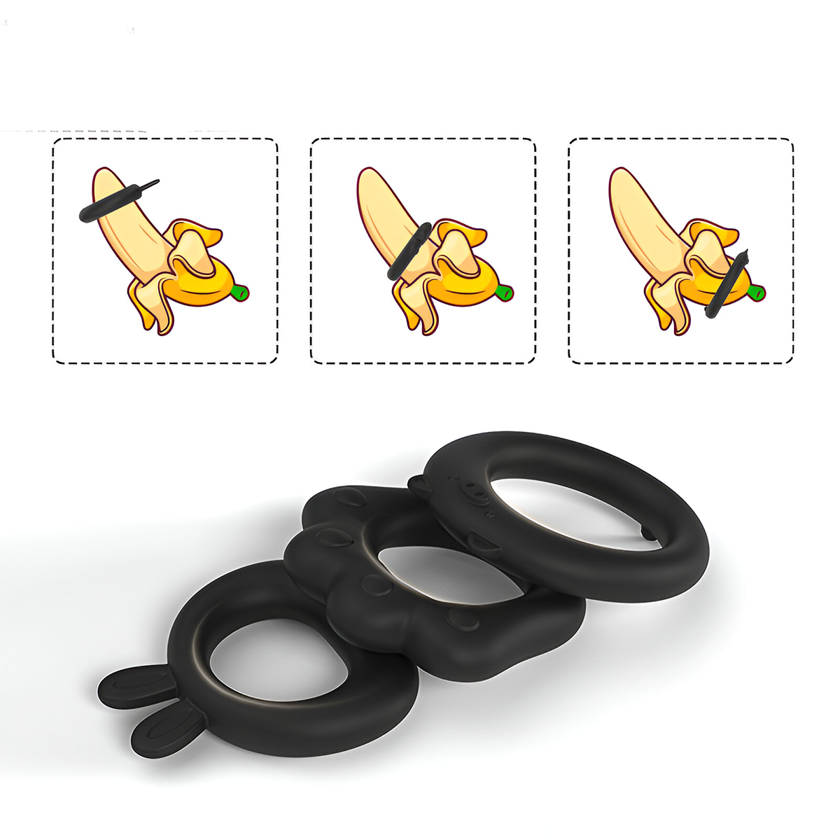 Set De Anillos Retardantes 3 Pz Silicona Suave
