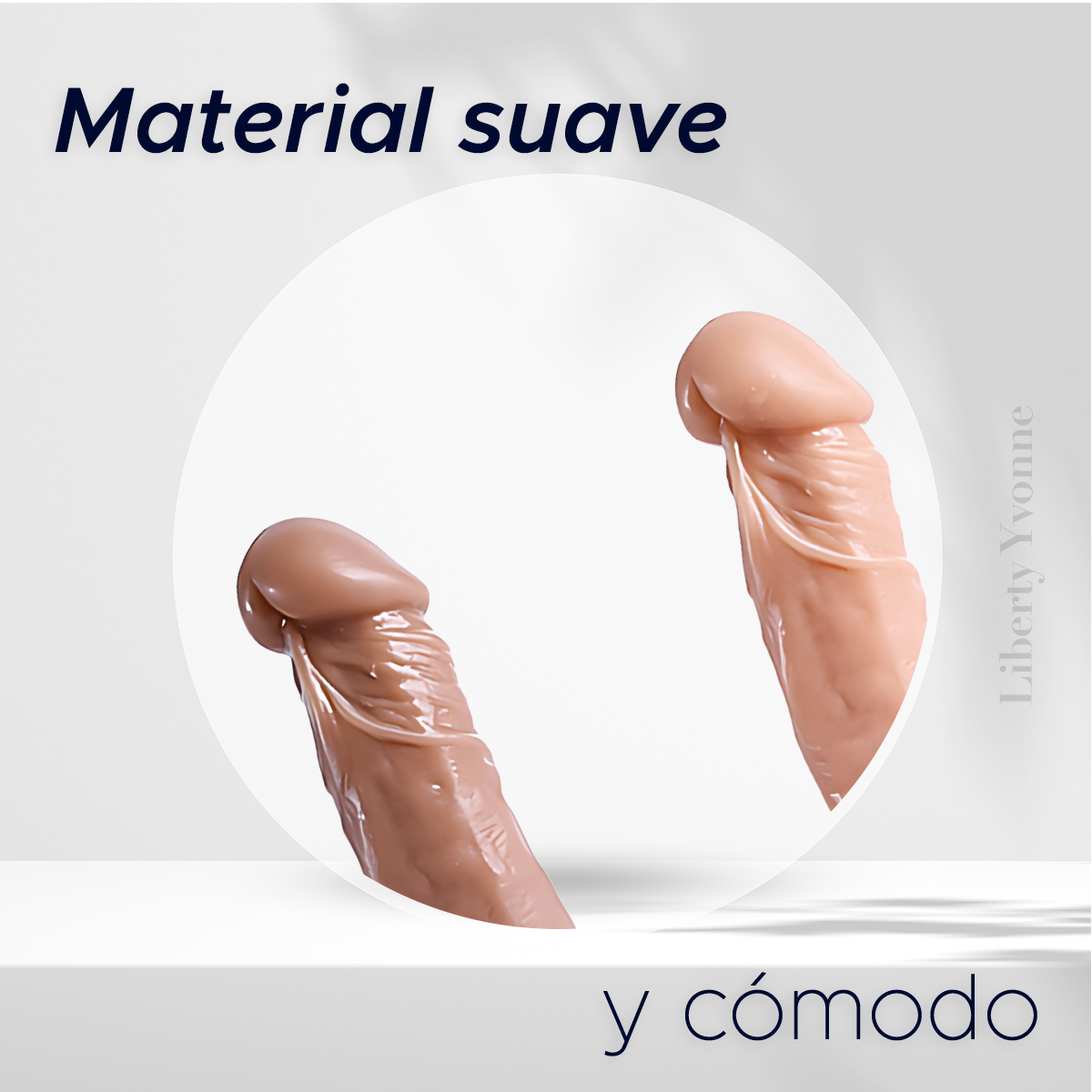 Consolador Realista Con Textura Silicona Suave Dildo Recto 7