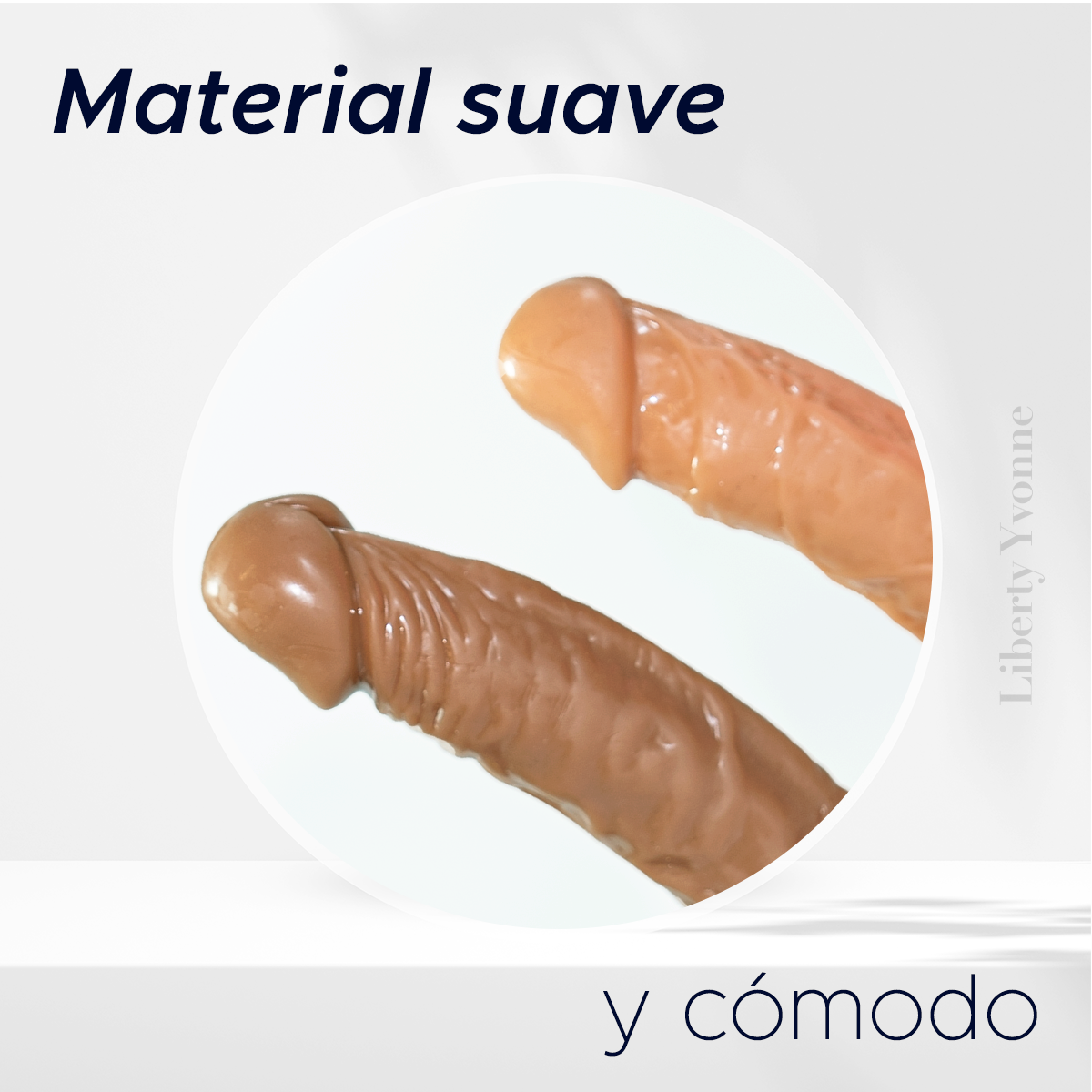 Consolador Realista Con Textura Silicona Suave Dildo Curvo 8"
