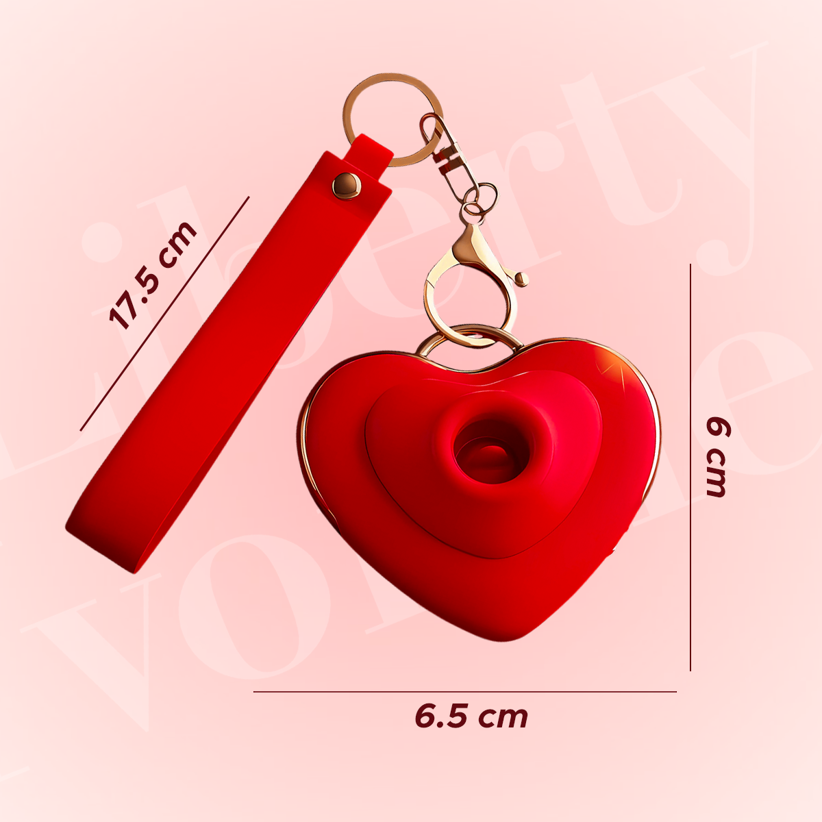 Succionador Clítoris Llavero Corazón Vibrador Estimulador