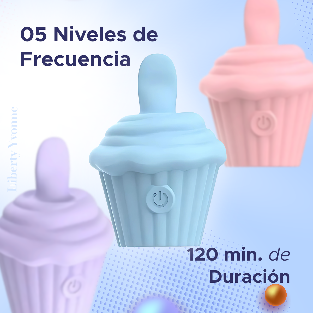 Masajeador De Clítoris Cupcake Recargable Silencioso