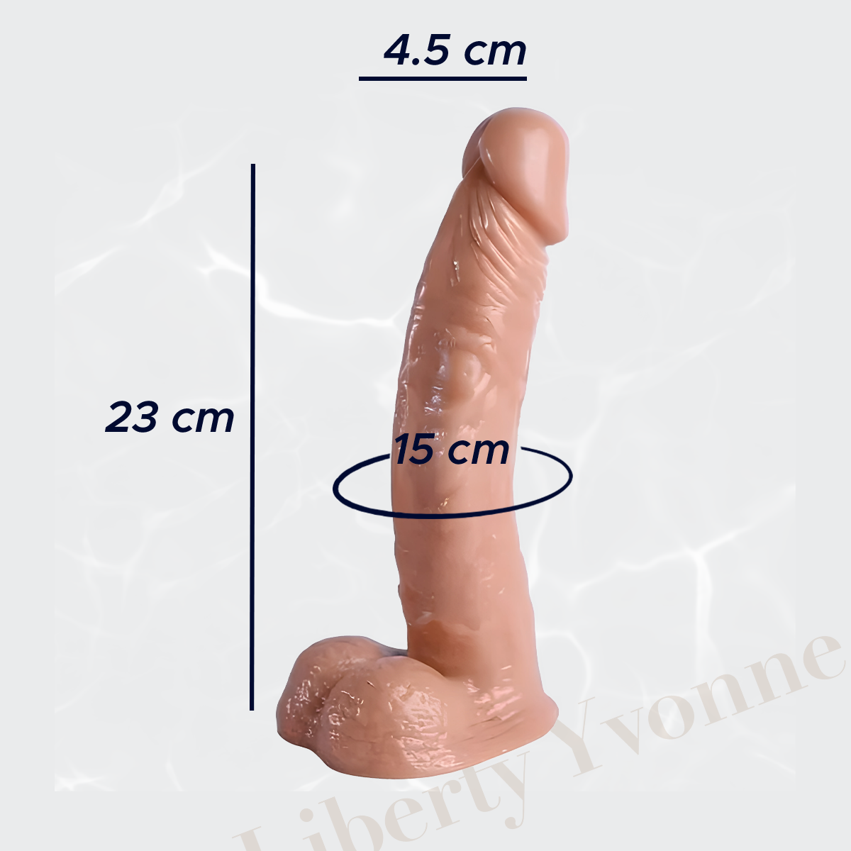 Consolador Realista Con Textura Silicona Suave Dildo Curvo 8"