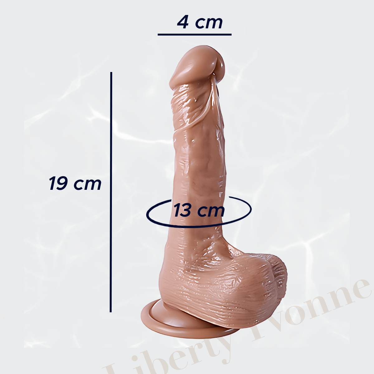 Consolador Realista Con Textura Silicona Suave Dildo Recto 7