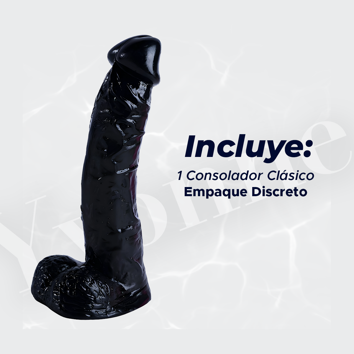 Consolador Realista Con Textura Silicona Suave Dildo Curvo 8"