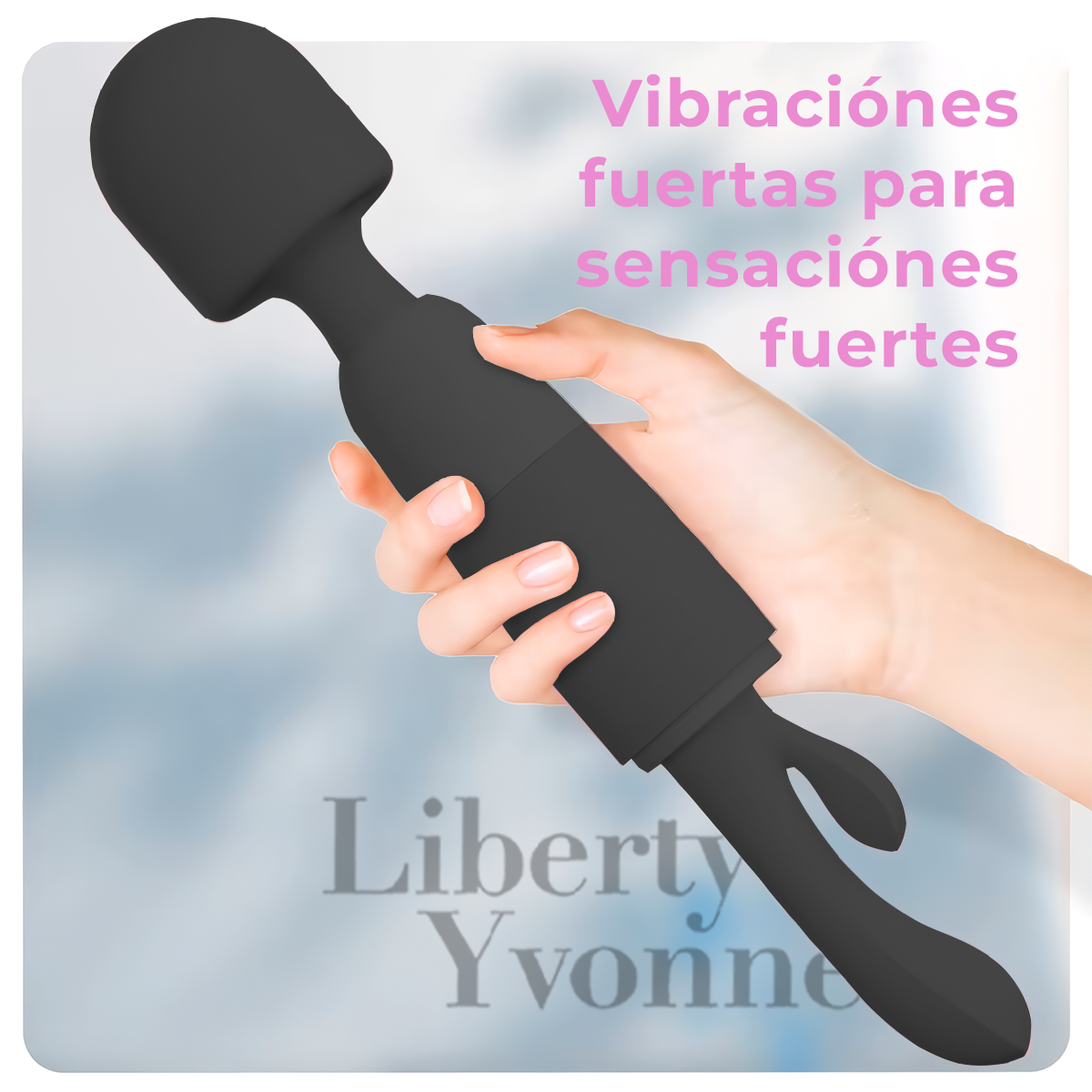 Bastón Vibrador Av Masajeador Silicona Hipoalergénica