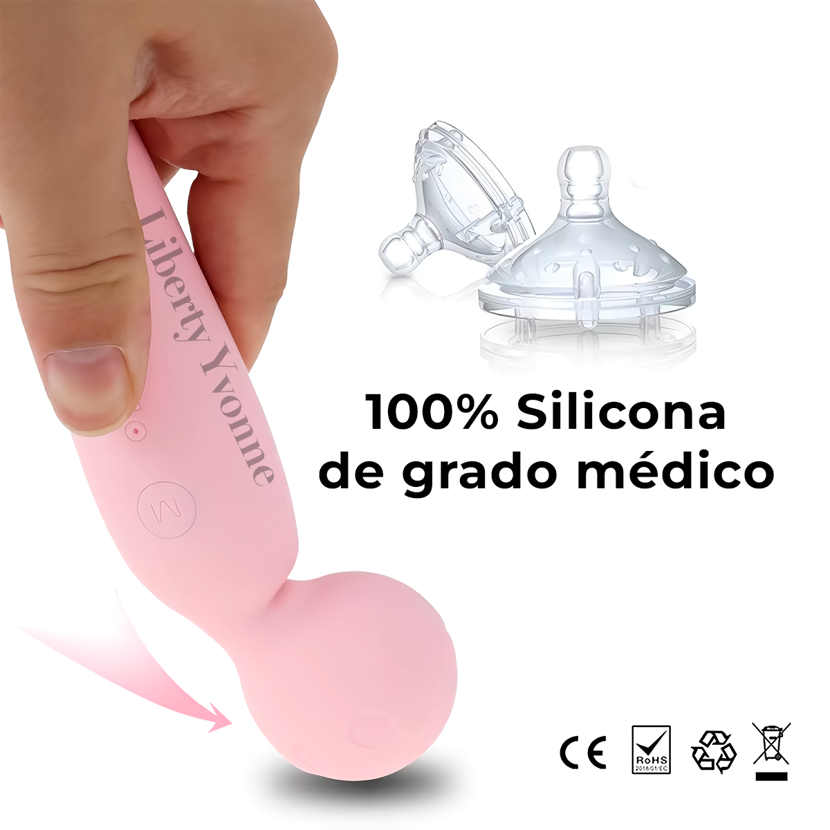 Vibrador Mini Micrófono Masajeador Silicona Suave