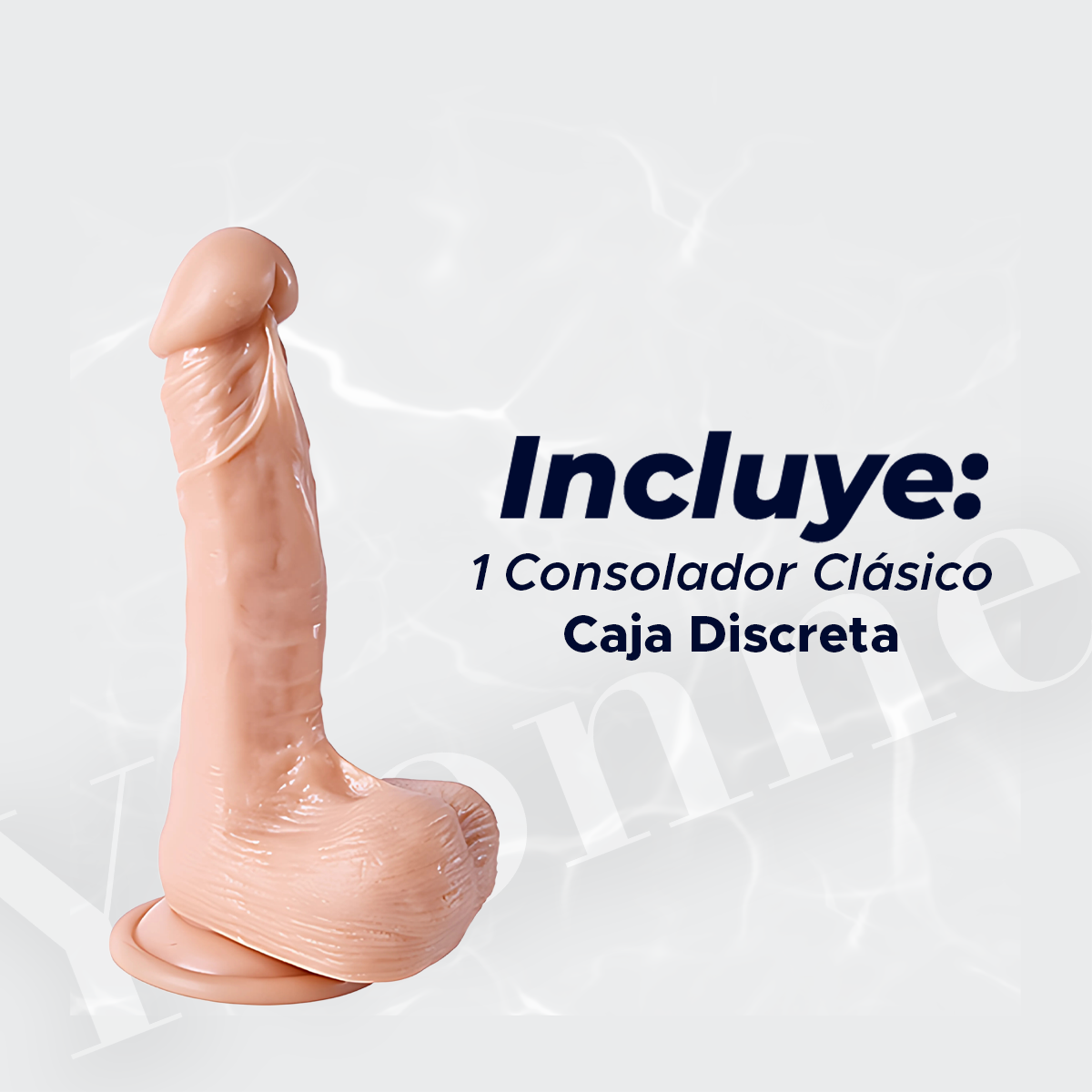 Consolador Realista Con Textura Silicona Suave Dildo Recto 7