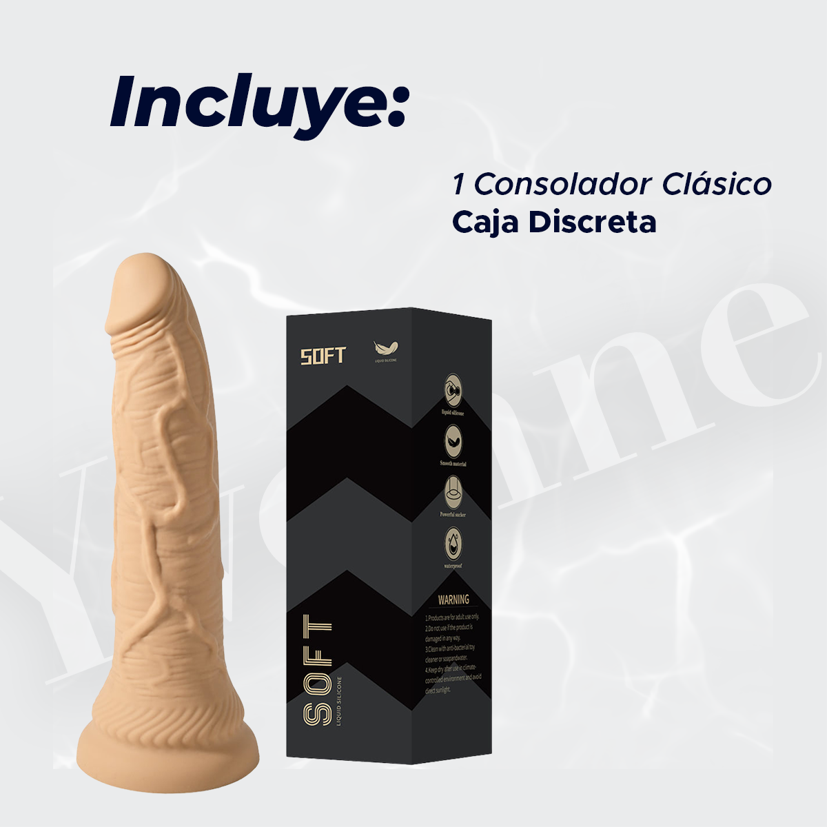 Consolador Dildo Con Ventosa Textura Realista De Silicona Suave